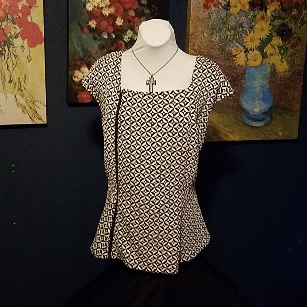 Peplum Blouse with Zipper 2X